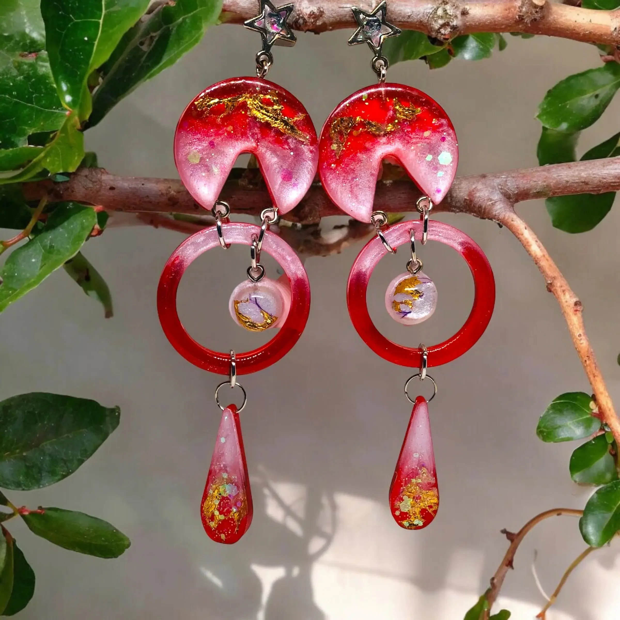 Ruby Glow Earrings