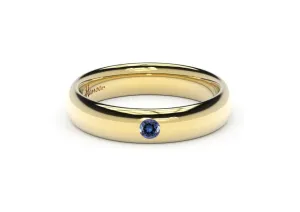Sleek Gemstone Ring, Yellow Gold