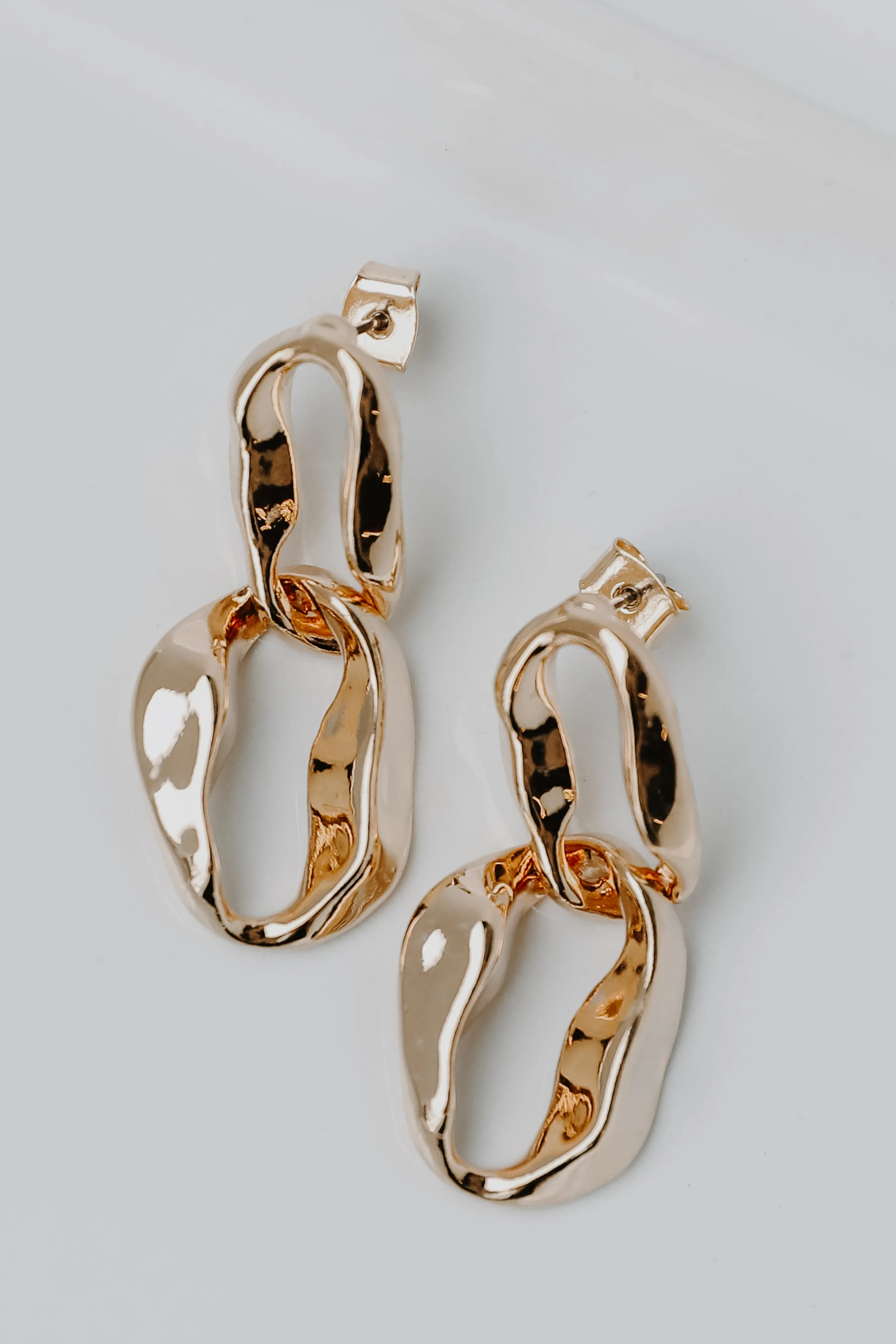 Sloane Gold Chainlink Drop Earrings