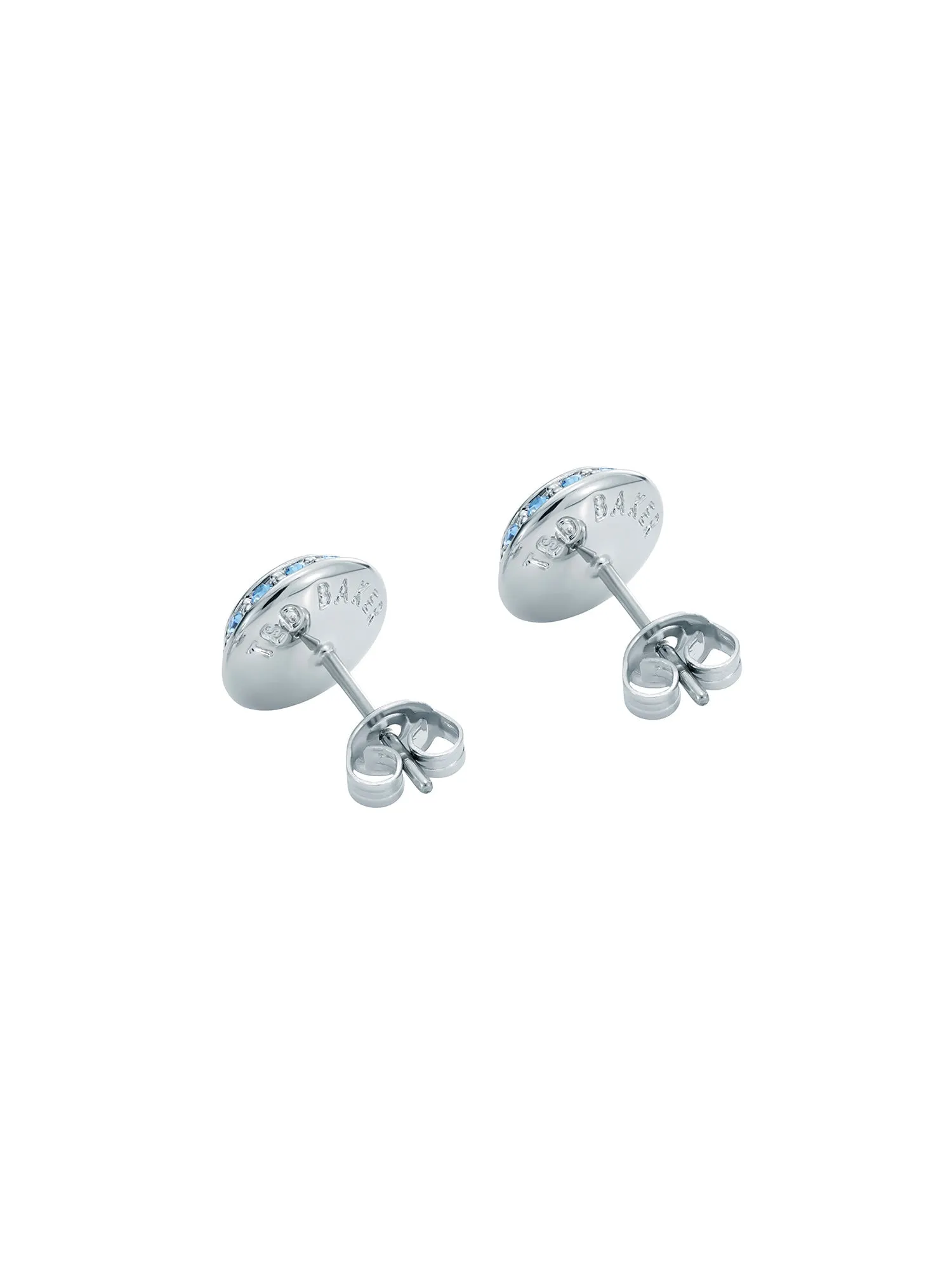 Soletia Solitaire Sparkle Crystal Stud Earrings Lt-Blue-Silver