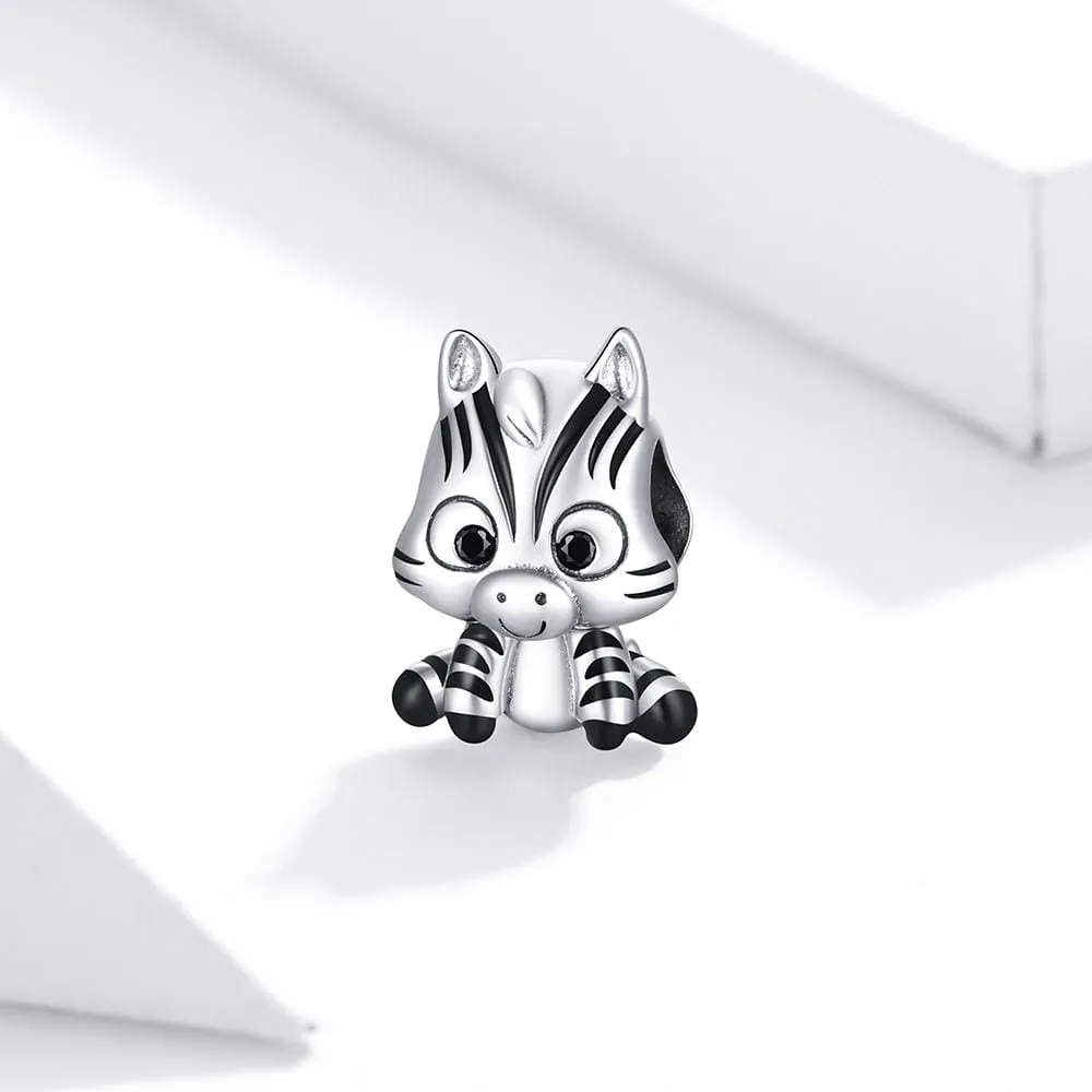 Solid 925 Sterling Silver Baby Zebra Pandora Inspired Charm