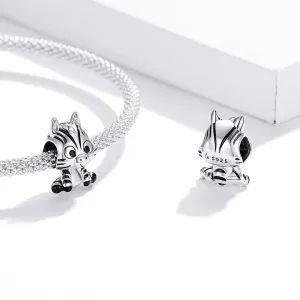 Solid 925 Sterling Silver Baby Zebra Pandora Inspired Charm