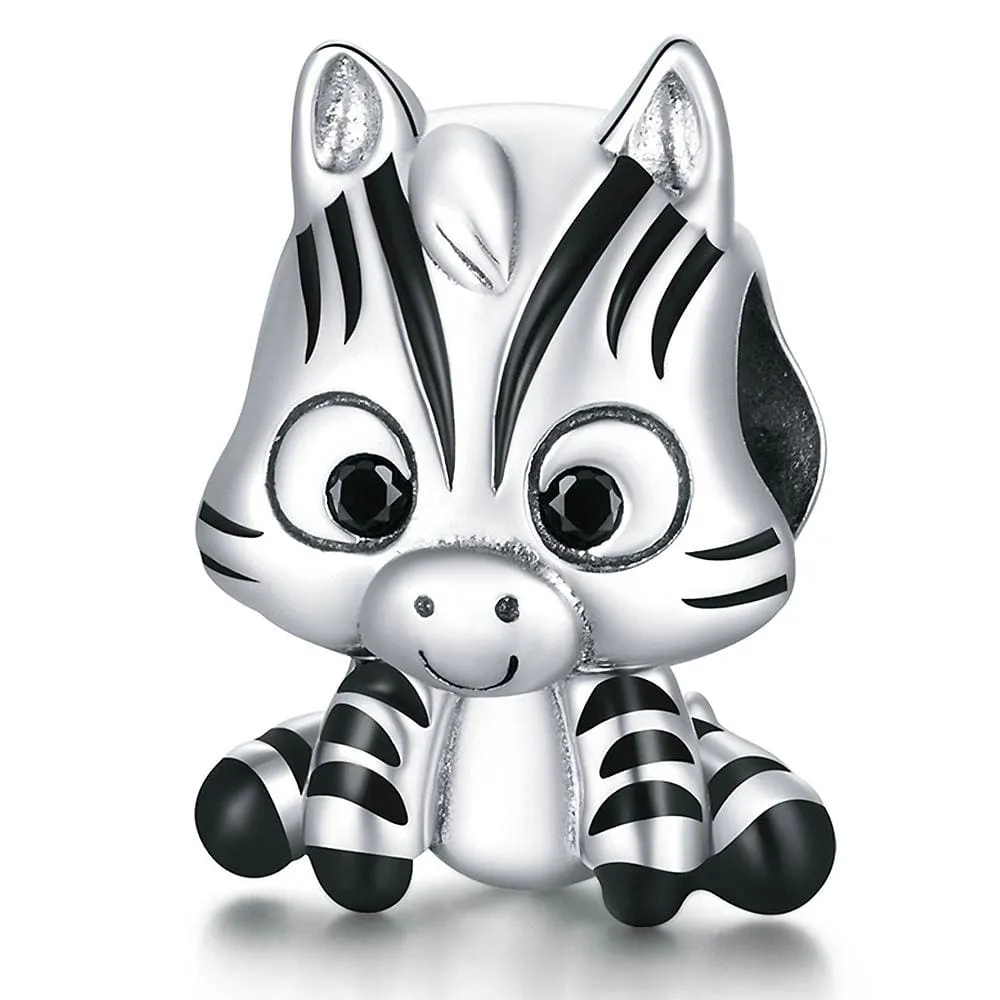 Solid 925 Sterling Silver Baby Zebra Pandora Inspired Charm