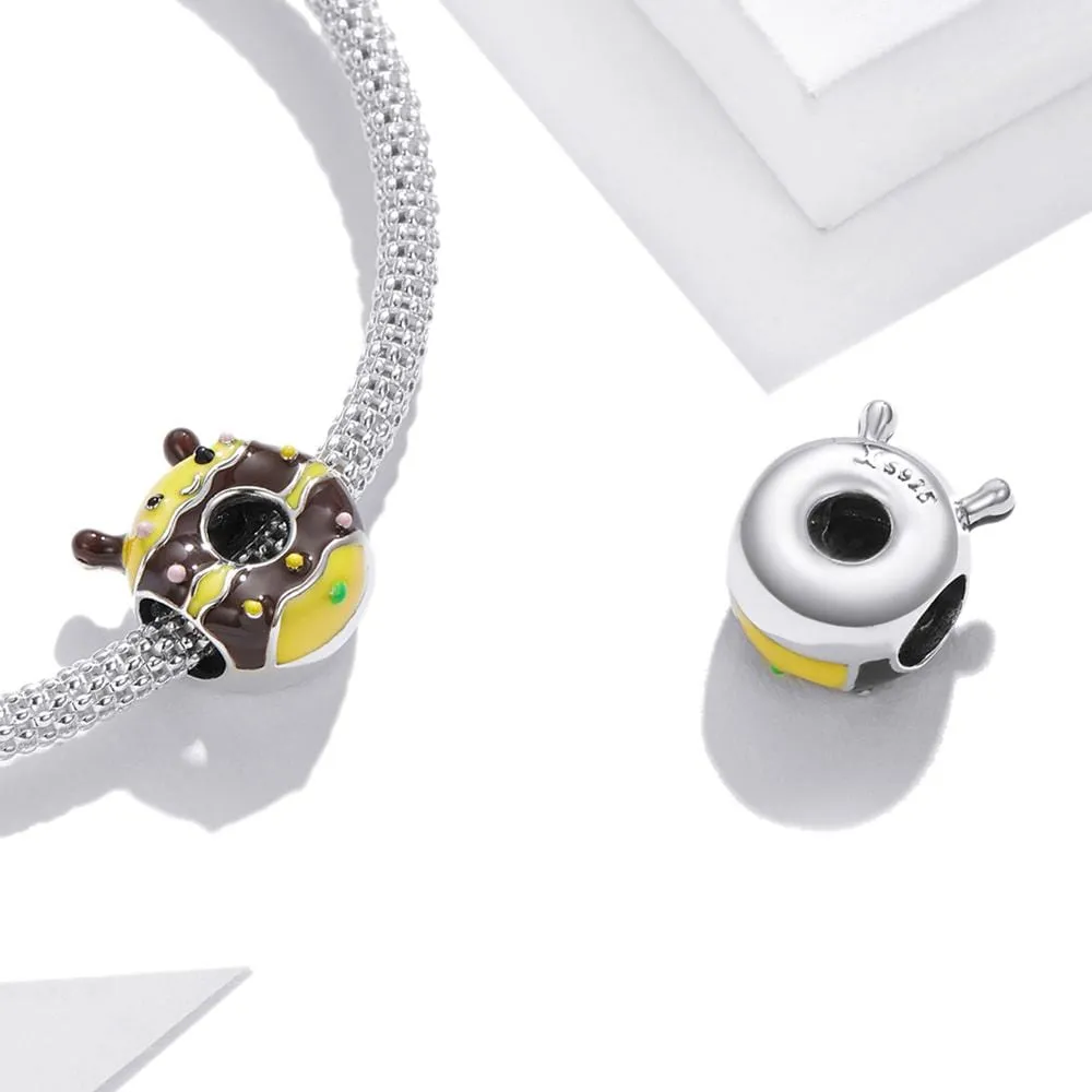 Solid 925 Sterling Silver Buzz Bee Pandora Inspired Charm