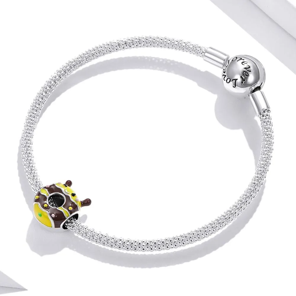 Solid 925 Sterling Silver Buzz Bee Pandora Inspired Charm