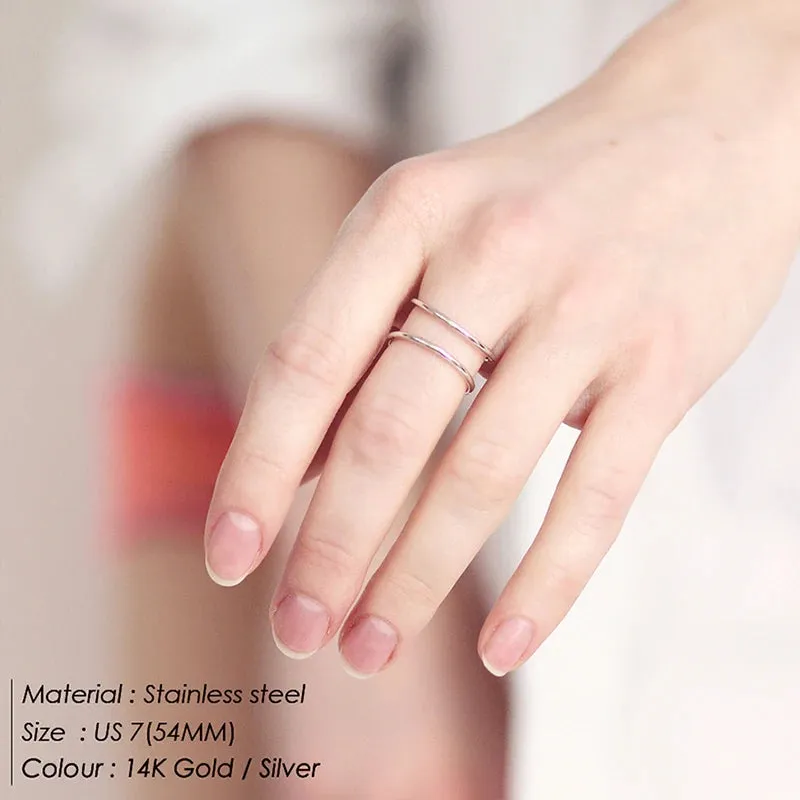 Stainless Steel Stackable Round Jewellery Rings for Women