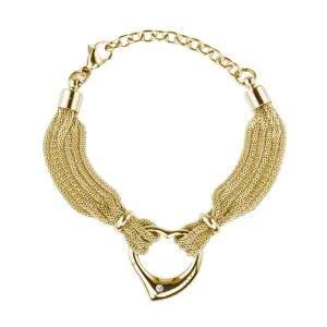 Steel Heart Bracelet Gold