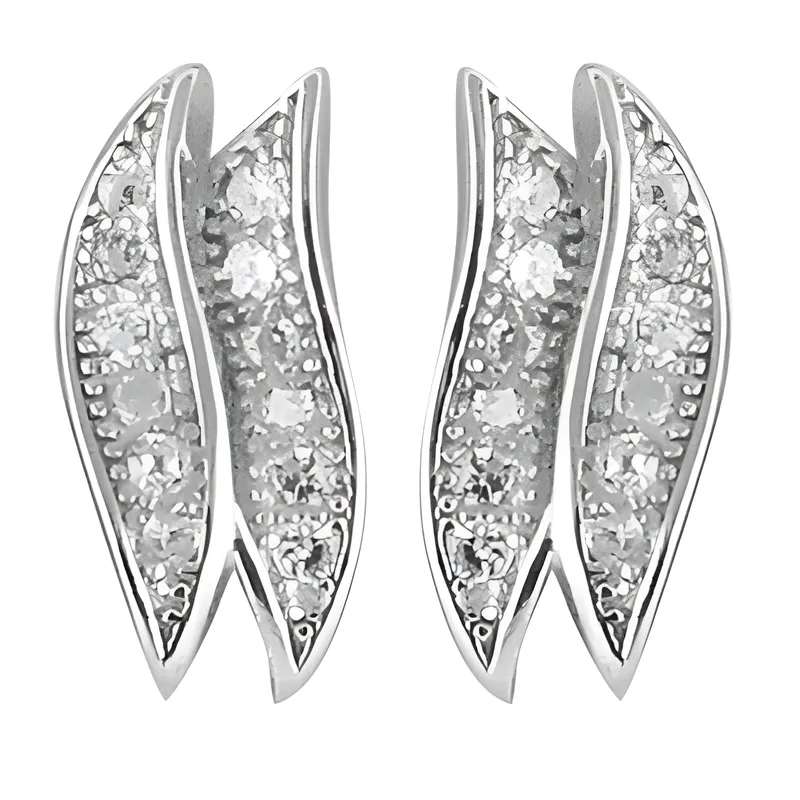Stunning Cubic Zirconia Gemstone Silver Earrings - Stylish & Fabulous