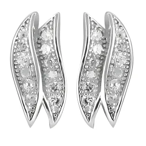 Stunning Cubic Zirconia Gemstone Silver Earrings - Stylish & Fabulous