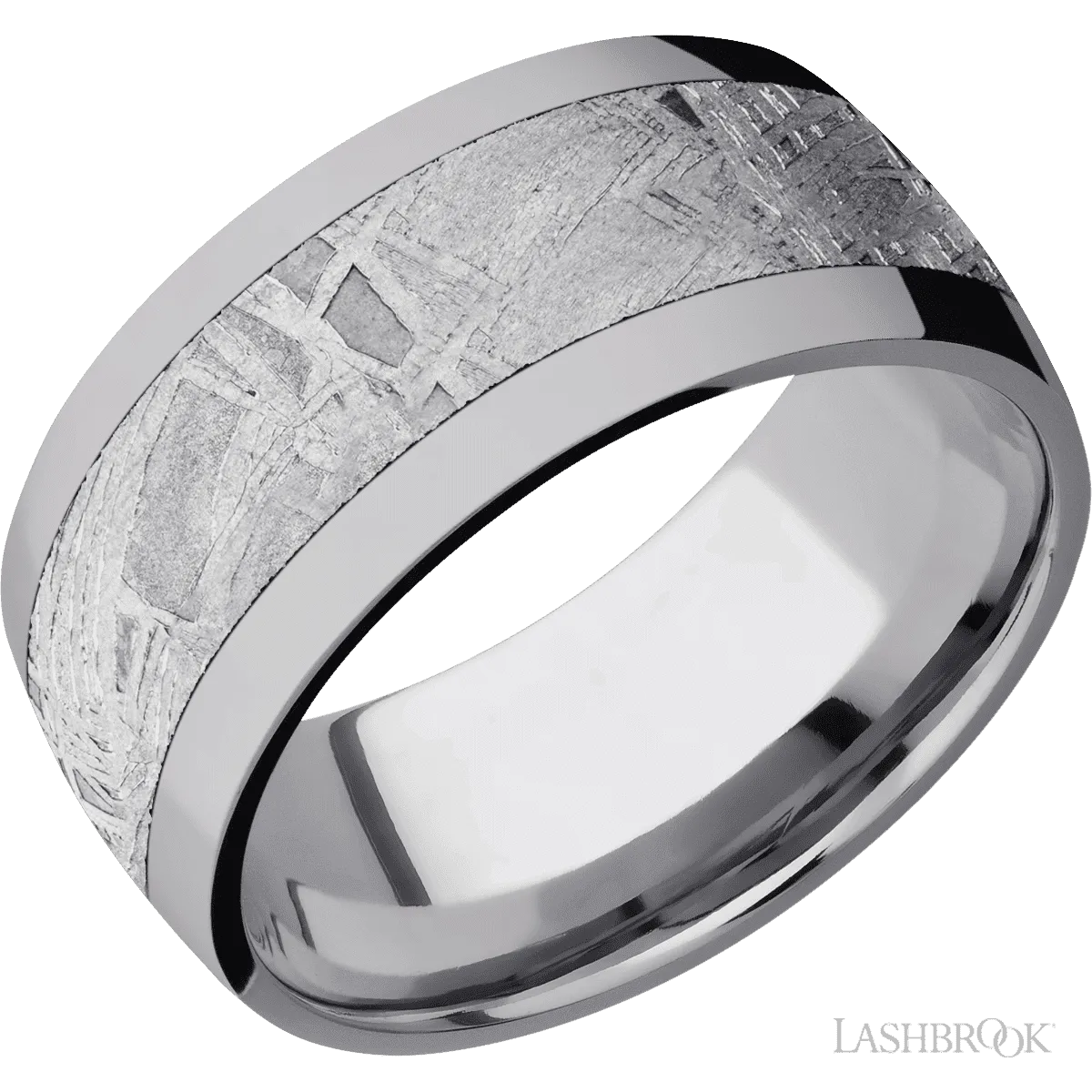 Tantalum with Polish Finish and Meteorite Inlay - 10MM