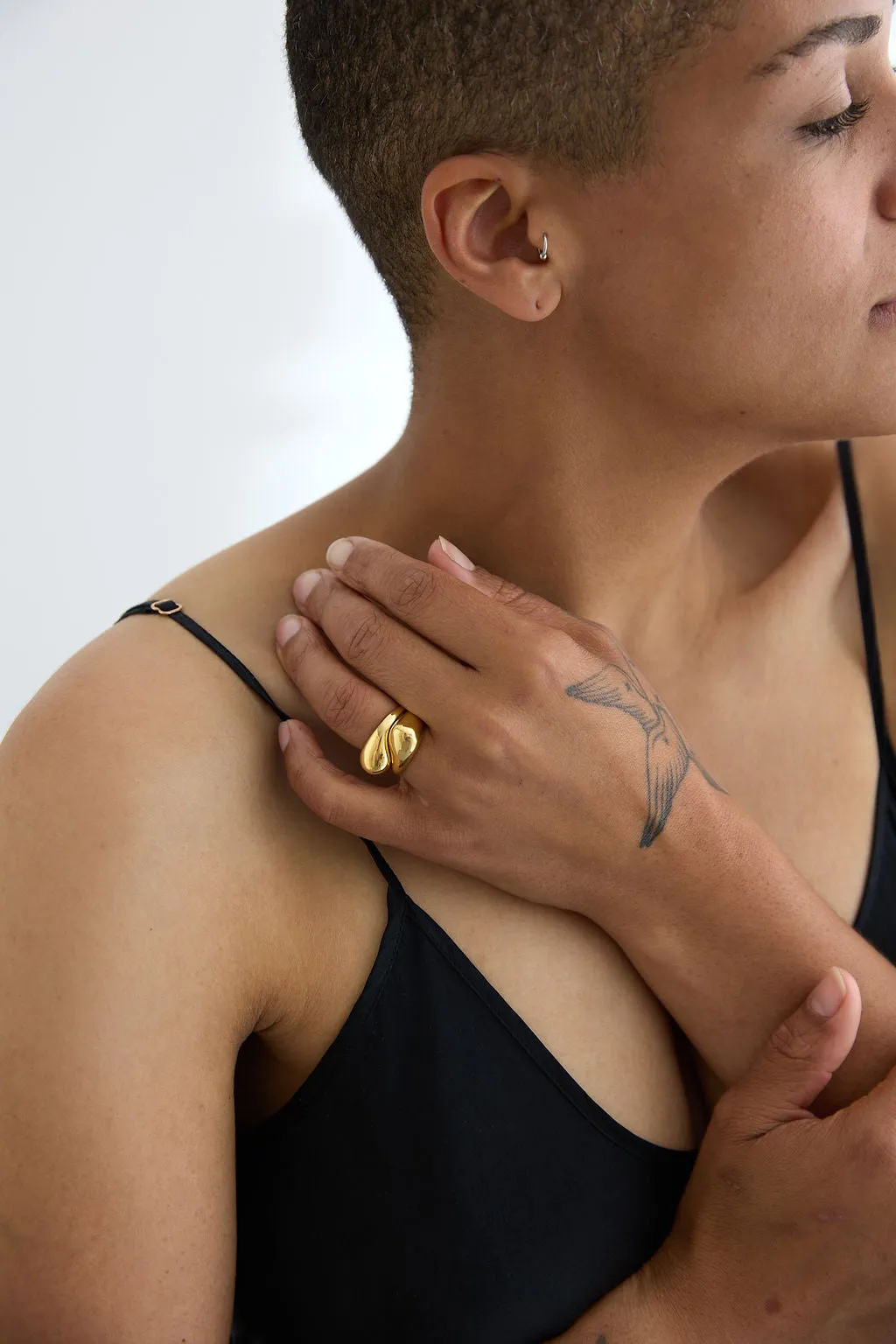 Tear Drop stacked rings