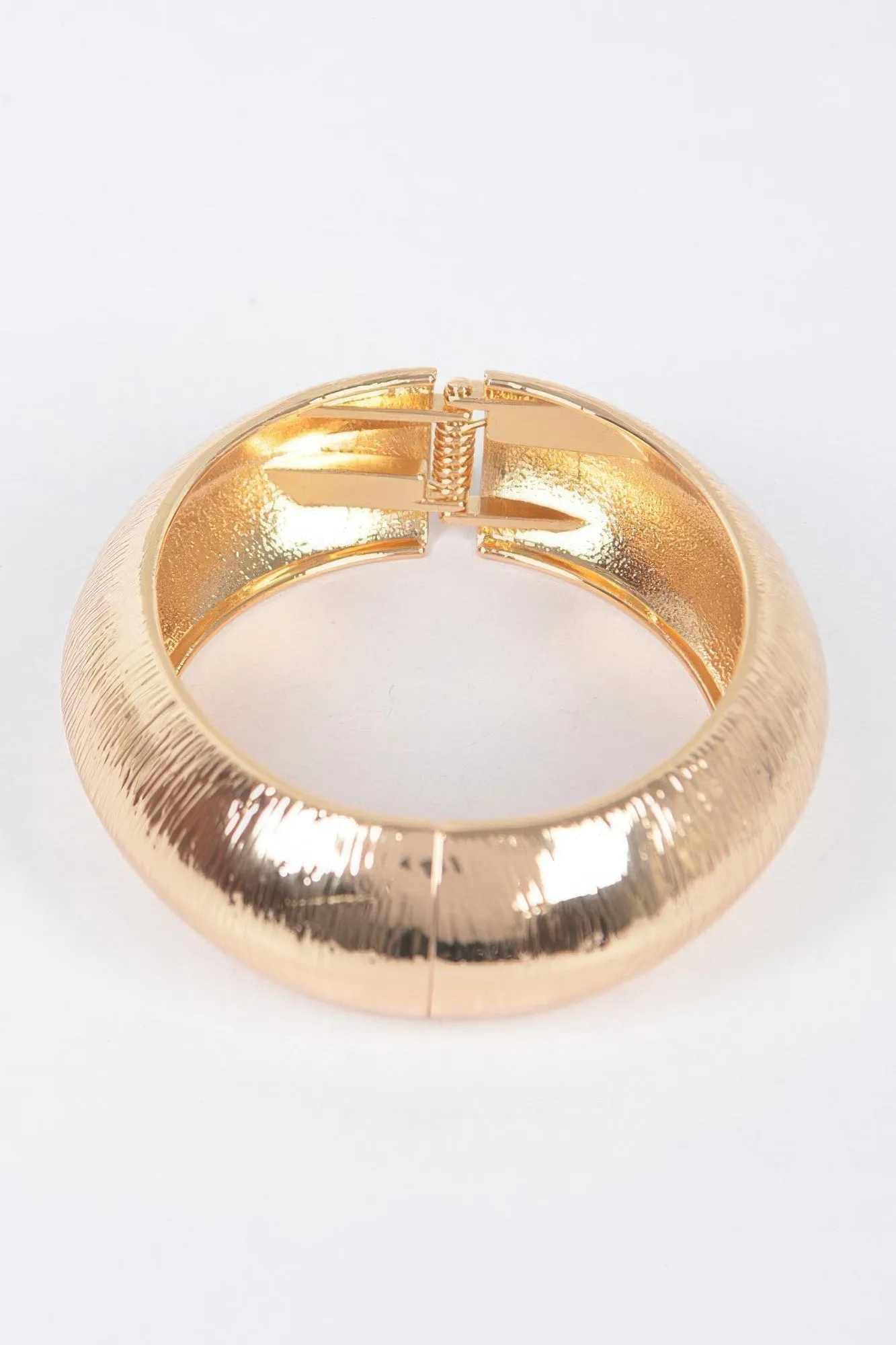 Textured Metal Bangle Bracelet