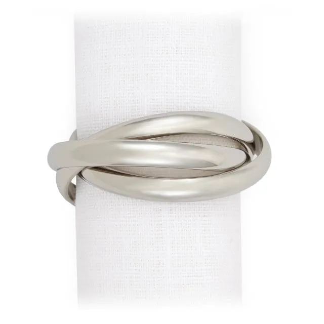 Three Ring Platinum Napkin Jewels