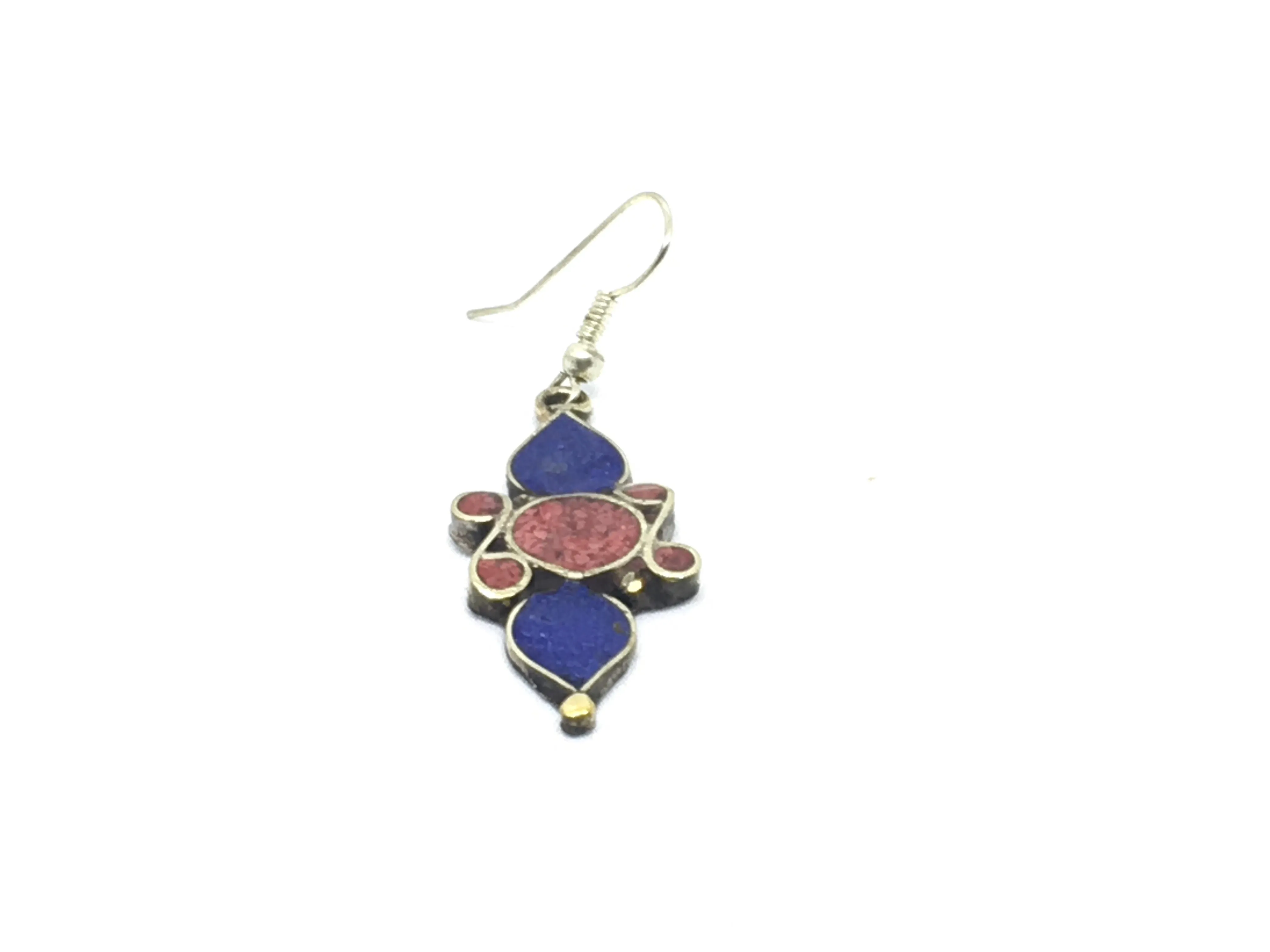 Tibetan Influenced Tribal Tear Drop Earrings