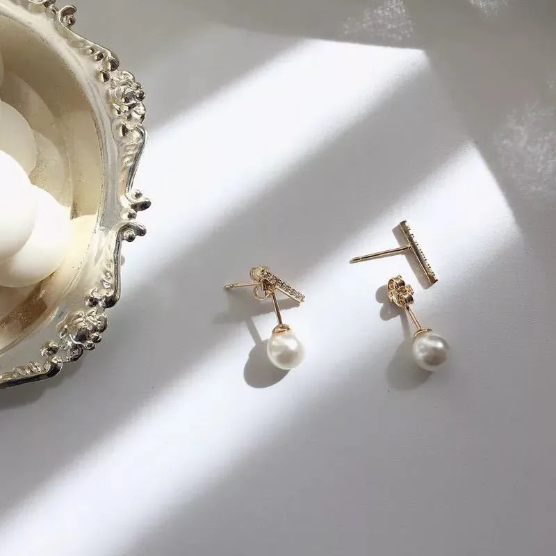 Tiny Pearl Earrings