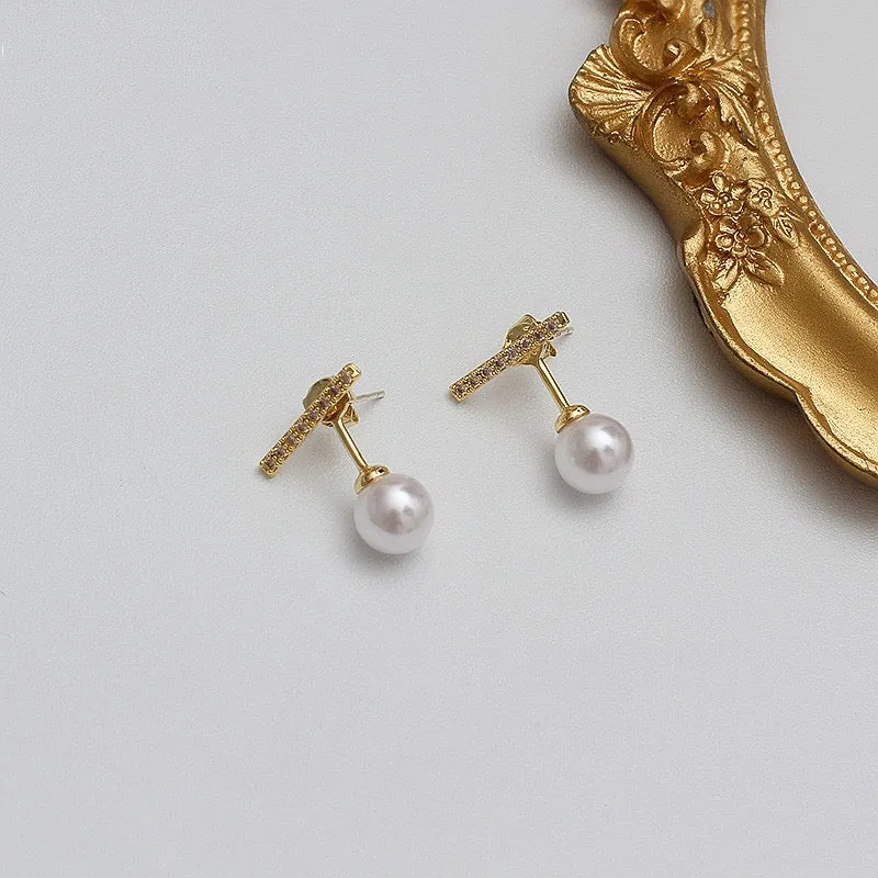 Tiny Pearl Earrings