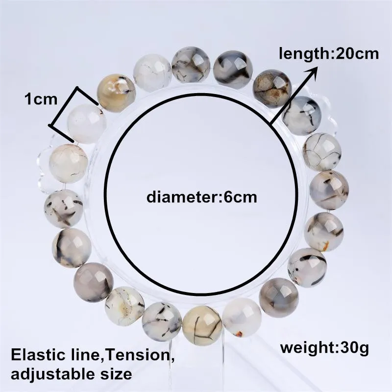 Trendy Natural Stone Love Purple Bead Bracelet
