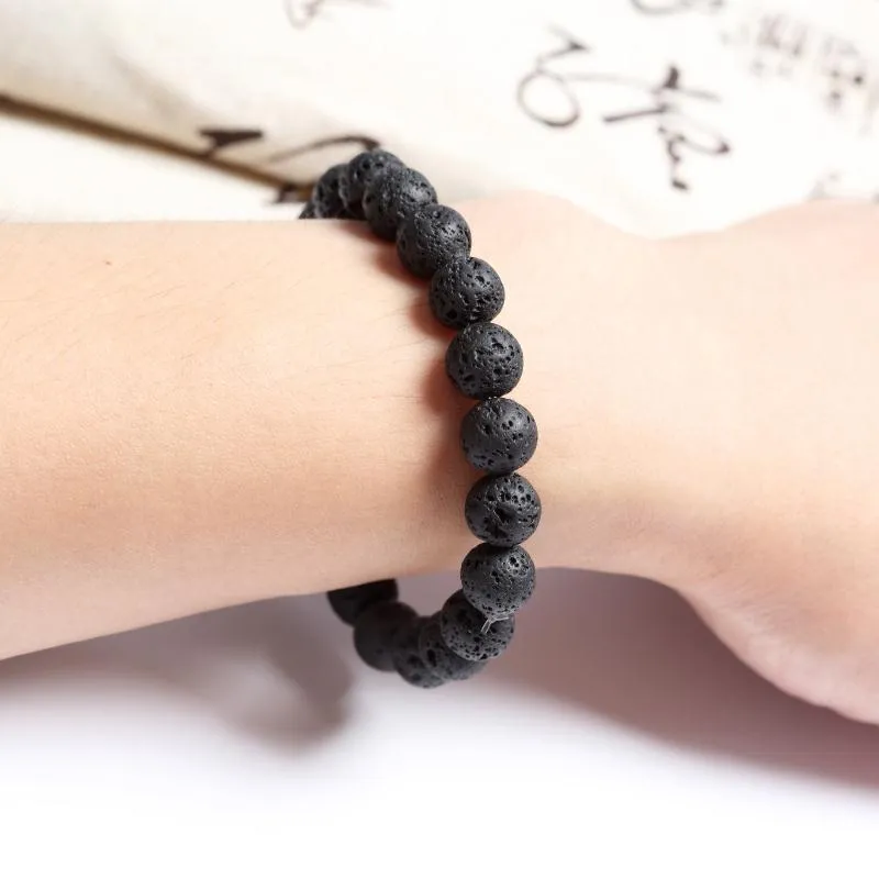 Trendy Natural Stone Love Purple Bead Bracelet