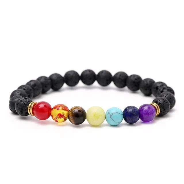 Trendy Natural Stone Love Purple Bead Bracelet