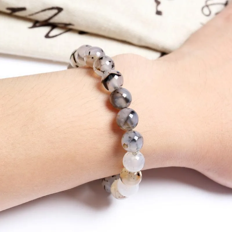 Trendy Natural Stone Love Purple Bead Bracelet