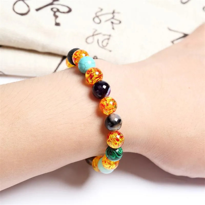 Trendy Natural Stone Love Purple Bead Bracelet