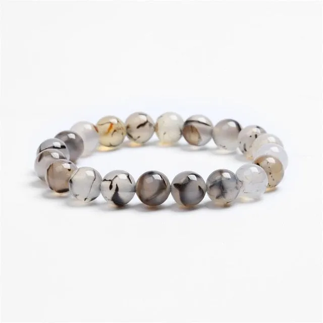 Trendy Natural Stone Love Purple Bead Bracelet