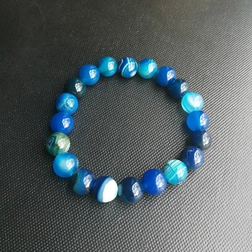 Trendy Natural Stone Love Purple Bead Bracelet
