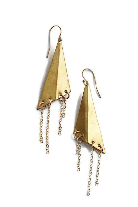 Triangle Chain Earrings