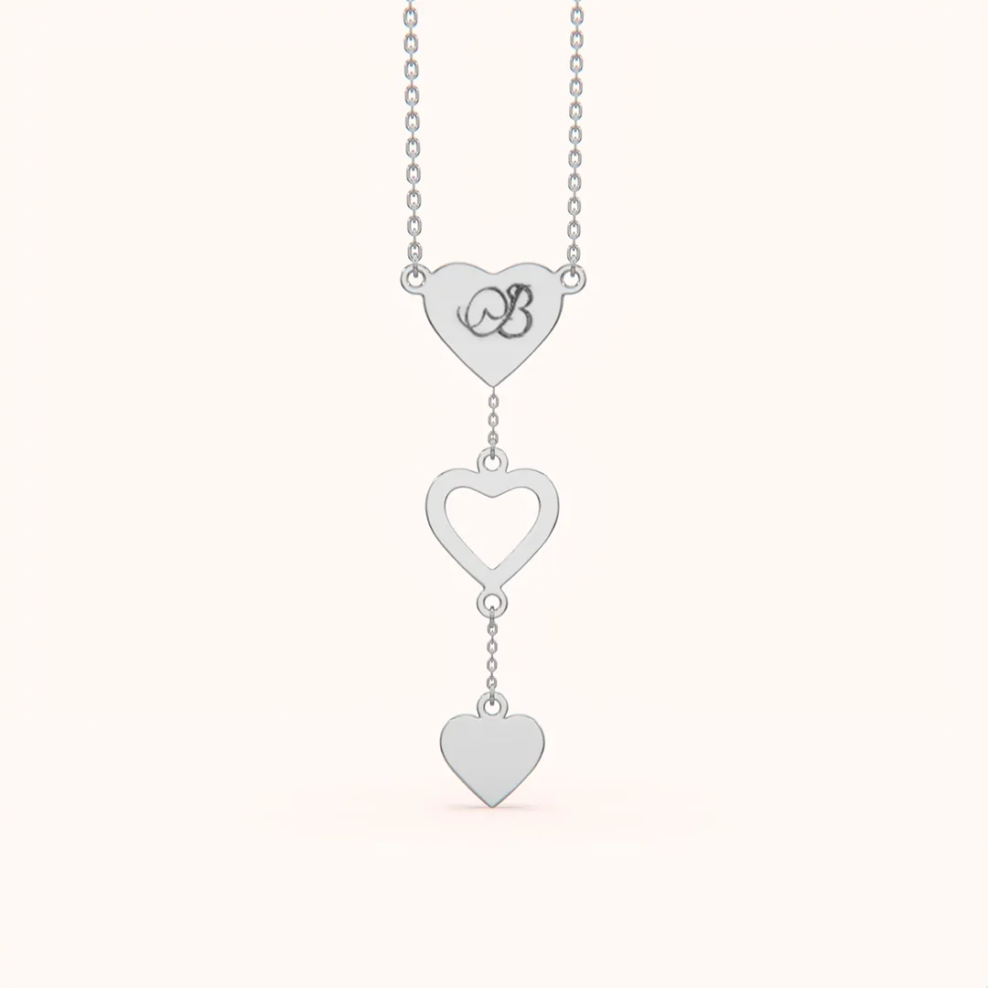 Triple Heart Style Elegant Necklace