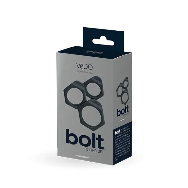 Vedo Bolt Cock Ring Set Just Black