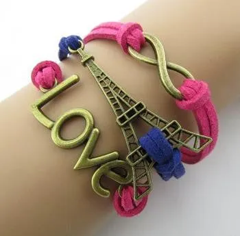 Vintage Pulseras Love Heart Leather wrap Bracelets men Jewelry For Women Owl Anchor handmade bangles bohemian bijoux femme