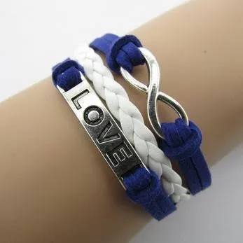 Vintage Pulseras Love Heart Leather wrap Bracelets men Jewelry For Women Owl Anchor handmade bangles bohemian bijoux femme