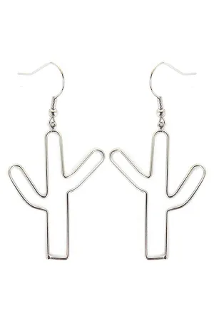 Wire Cactus Earrings