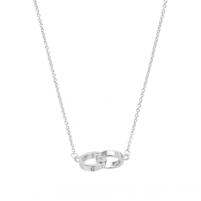 Womens Olivia Burton Silver Classic Interlink Necklace