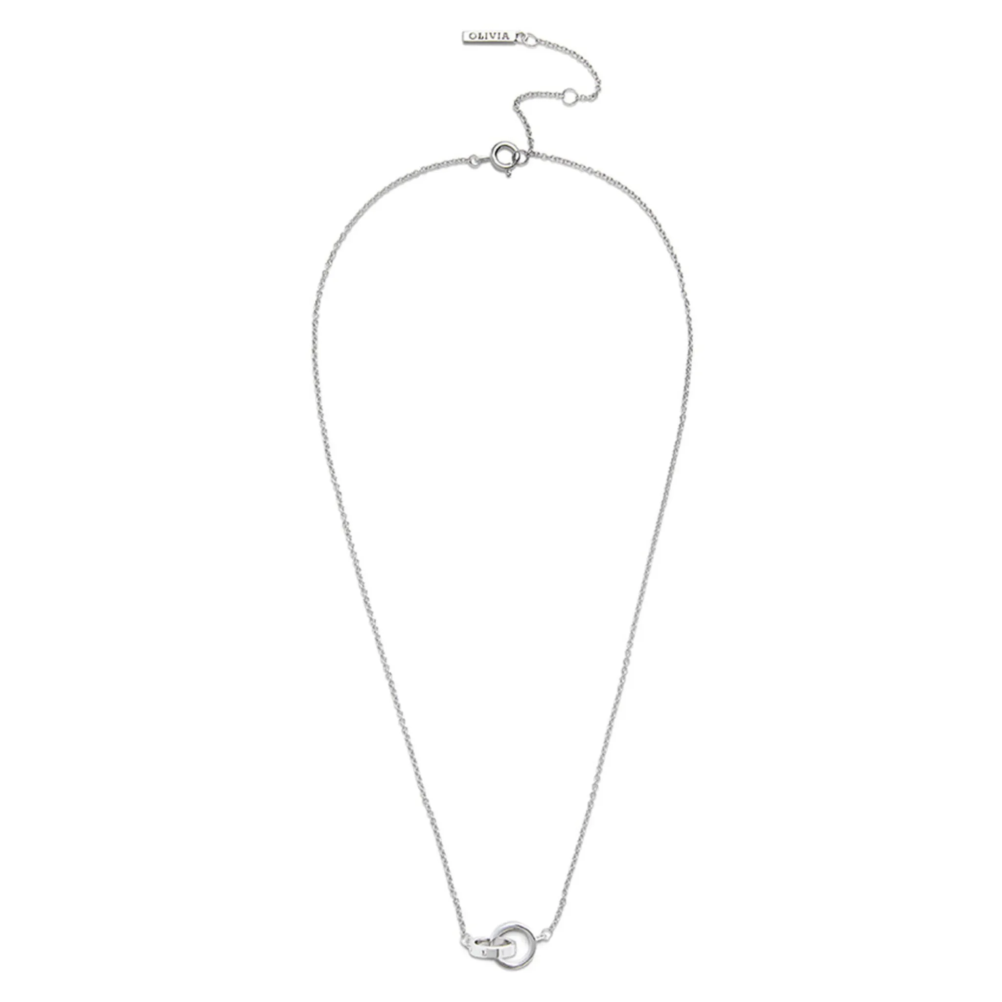 Womens Olivia Burton Silver Classic Interlink Necklace