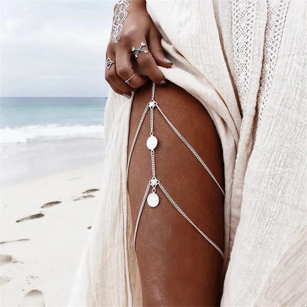 women's summer jewelry zirconia crystal legs chains rhinestone bodywear ✈️ free.shipping